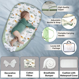 Baby Lounger - Green Crocodile