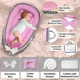 Baby Lounger - Rose Stripes