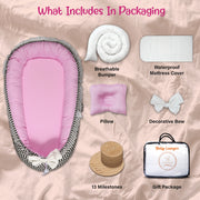 Baby Lounger - Rose Stripes