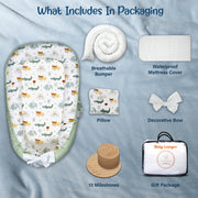 Baby Lounger - Green Crocodile